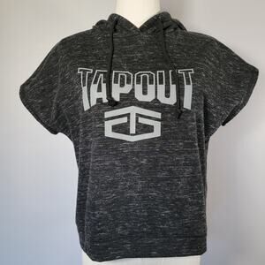 Hoodie TAP OUT MMA Sleeveless Shirt Midriff Womens M Gray Activewear Casual
